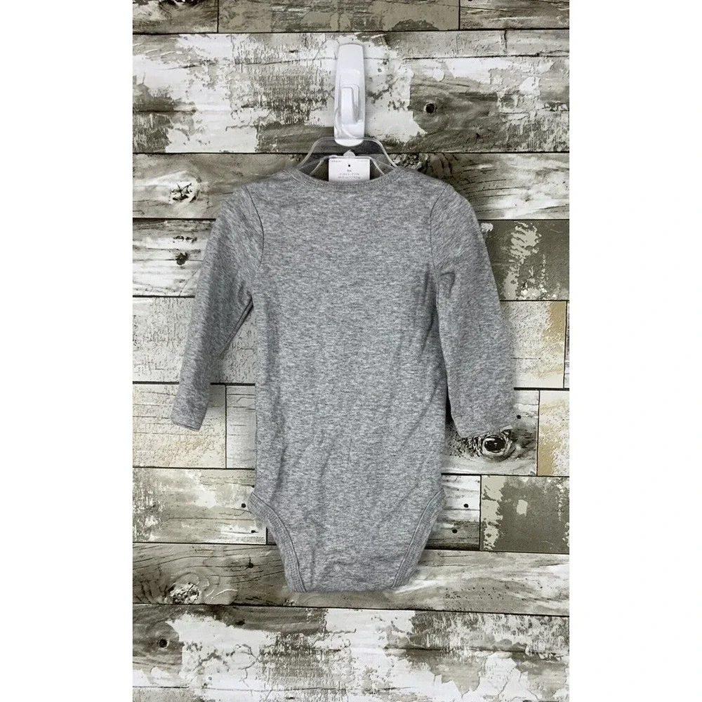 Just‎ One You Carter's Baby LOVE MY FAMILY Long Sleeve Heather Gray Bodysuit 9M